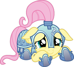 Size: 7000x6373 | Tagged: safe, artist:sir-teutonic-knight, character:fluttershy, episode:the crystal empire, g4, my little pony: friendship is magic, .svg available, absurd resolution, armor, cute, female, floppy ears, shyabetes, simple background, smiling, solo, transparent background, vector