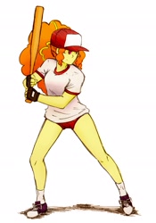 Size: 1554x2224 | Tagged: safe, artist:aisureimi, character:adagio dazzle, equestria girls:rainbow rocks, g4, my little pony: equestria girls, my little pony:equestria girls, baseball, baseball bat, baseball cap, clothing, converse, female, gym uniform, hat, shoes, sneakers, solo, sports panties