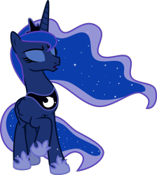 Size: 6000x6710 | Tagged: safe, artist:sir-teutonic-knight, character:princess luna, .svg available, absurd resolution, eyes closed, female, raised hoof, simple background, solo, transparent background, vector