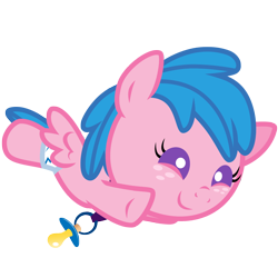 Size: 1500x1500 | Tagged: safe, artist:sunley, species:pony, g1, g4, baby, baby firefly, baby pony, button eyes, female, filly, foal, g1 to g4, generation leap, pacifier, simple background, transparent background, vector