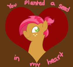 Size: 956x869 | Tagged: safe, artist:schwarzekatze4, character:babs seed, adorababs, cute, female, solo, valentine's day