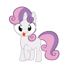 Size: 2200x2200 | Tagged: dead source, safe, artist:datnaro, character:sweetie belle, species:pony, species:unicorn, female, filly, high res, simple background, solo, tongue out, transparent background, vector