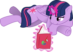 Size: 968x702 | Tagged: safe, artist:phonicb∞m, artist:sketchy brush, character:twilight sparkle, character:twilight sparkle (alicorn), species:alicorn, species:pony, book, cursor, female, magic, mare, reading, simple background, telekinesis, transparent background, vector