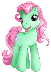Size: 299x428 | Tagged: safe, artist:prettywitchdoremi, character:minty, g3, female, simple background, solo, transparent background