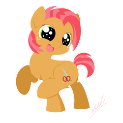 Size: 2000x2000 | Tagged: safe, artist:natsu714, character:babs seed, episode:bloom and gloom, g4, my little pony: friendship is magic, adorababs, cute, female, solo