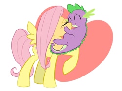 Size: 900x675 | Tagged: safe, artist:yubi, character:fluttershy, character:spike, ship:flutterspike, female, male, shipping, straight