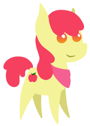 Size: 349x486 | Tagged: safe, artist:timid tracks, character:apple bloom, species:earth pony, species:pony, applebuck, commission, cute, male, pointy ponies, rule 63, solo