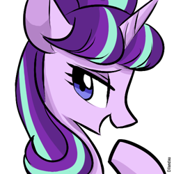 Size: 500x500 | Tagged: safe, artist:dilandau203, character:starlight glimmer, species:pony, species:unicorn, female, mare, profile, simple background, solo, white background
