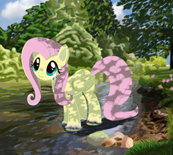 Size: 1033x925 | Tagged: safe, artist:owlity, character:fluttershy, female, nature, solo