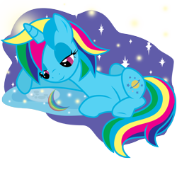Size: 3000x3000 | Tagged: safe, artist:sunley, character:moonstone, species:pony, species:unicorn, g1, g4, female, g1 to g4, generation leap, lidded eyes, mare, moon, moonstone, simple background, solo, transparent background