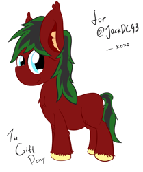 Size: 4000x4777 | Tagged: safe, artist:mintysketch, oc, oc only, oc:crimson fall, species:earth pony, species:pony, cute, fluffy, looking at you, present, smiling, solo, species swap, unshorn fetlocks