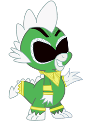 Size: 768x1024 | Tagged: safe, artist:ripped-ntripps, character:spike, clothing, cosplay, costume, dragon ranger, green ranger, kyouryuu sentai zyuranger, mighty morphin power rangers, power rangers, super sentai