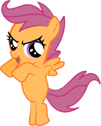 Size: 802x997 | Tagged: safe, artist:creshosk, character:scootaloo, species:pony, bipedal, female, rearing, solo