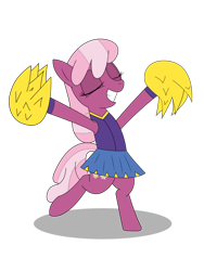 Size: 774x1032 | Tagged: safe, artist:laserbiskit, character:cheerilee, species:pony, episode:the cart before the ponies, g4, my little pony: friendship is magic, bipedal, cheerileeder, cheerleader, eyes closed, female, pom pom, simple background, smiling, solo, transparent background