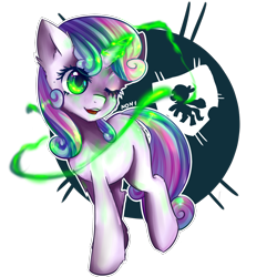 Size: 1500x1500 | Tagged: safe, artist:n0m1, character:sweetie belle, cute, diasweetes, female, magic, solo, sweetie belle's magic brings a great big smile