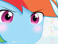 Size: 2675x2009 | Tagged: safe, artist:yuki endo, character:rainbow dash, species:anthro, ambiguous facial structure, face, gununu, high res, meme, reaction image