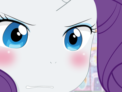 Size: 2675x2009 | Tagged: safe, artist:yuki endo, character:rarity, species:anthro, ambiguous facial structure, face, gununu, high res, meme, reaction image