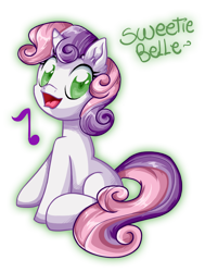 Size: 792x1046 | Tagged: safe, artist:pauuhanthothecat, character:sweetie belle, cute, female, singing, solo