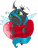 Size: 960x1280 | Tagged: safe, artist:nuttypanutdy, character:queen chrysalis, species:changeling, cute, cutealis, female, heart, smiling, solo, valentine's day