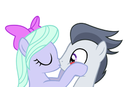 Size: 1000x700 | Tagged: safe, artist:rozyfly10, character:flitter, character:rumble, ship:flitterumble, female, kissing, male, older, shipping, straight