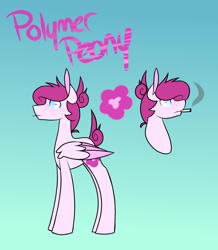Size: 708x813 | Tagged: safe, artist:connorbal, oc, oc only, oc:polymer peony, species:earth pony, species:pony, cigarette, simple background, smoking, solo