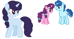 Size: 1024x543 | Tagged: safe, artist:estefania200, character:party favor, character:sugar belle, oc, parent:party favor, parent:sugar belle, parents:partybelle, unnamed oc, ship:partybelle, female, male, offspring, shipping, simple background, straight, white background