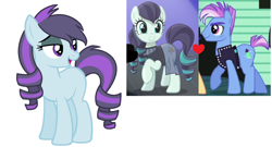 Size: 1024x551 | Tagged: safe, artist:estefania200, character:coloratura, character:limelight, oc, parent:coloratura, parent:limelight, parents:limerara, crack shipping, female, limerara, male, offspring, shipping, straight