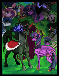 Size: 2700x3450 | Tagged: safe, artist:aspendragon, character:discord, character:king sombra, character:princess cadance, character:princess celestia, character:princess luna, character:shining armor, character:spike, character:twilight sparkle, character:twilight sparkle (alicorn), species:alicorn, species:pony, ship:twibra, female, male, mare, shipping, straight