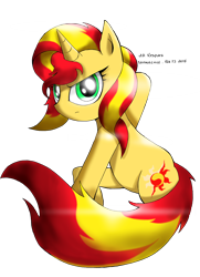 Size: 1840x2548 | Tagged: safe, artist:theratedrshimmer, character:sunset shimmer, species:pony, species:unicorn, female, solo