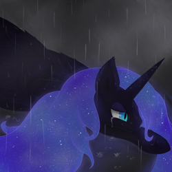 Size: 800x800 | Tagged: safe, artist:muffinsforever, character:nightmare moon, character:princess luna, species:alicorn, species:pony, crying, female, solo