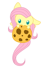 Size: 550x800 | Tagged: safe, artist:oathkeeper21, character:fluttershy, species:pegasus, species:pony, cookie, cute, female, micro, nom, shyabetes, solo, tiny
