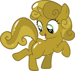 Size: 6879x6476 | Tagged: safe, artist:riokenng3, character:sweetie belle, species:pony, species:unicorn, episode:one bad apple, g4, my little pony: friendship is magic, absurd resolution, covered, female, luster dust, plot, simple background, solo, sweetie gold, transparent background, vector