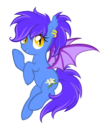 Size: 2453x2973 | Tagged: safe, artist:lifyen, oc, oc only, oc:evening lily, species:bat pony, species:pony, looking at you, solo