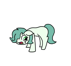 Size: 640x600 | Tagged: safe, artist:ficficponyfic, artist:methidman, edit, oc, oc only, oc:emerald jewel, species:earth pony, species:pony, blank flank, color, color edit, colored, colt, colt quest, crying, floppy ears, foal, male, sad, solo, upset