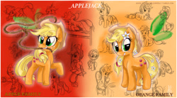 Size: 1280x707 | Tagged: safe, artist:vago-xd, character:applejack, fanfic:the fruits of their labors, :o, :t, alcohol, alternate hairstyle, applejewel, bar, barstool, bathrobe, blushing, bucking, chewing, cider, clothing, cowboy hat, crying, cute, dress, eating, embarrassed, fanfic, fanfic art, female, fence, floppy ears, flower, flower in hair, fluffy, food, frown, glare, hat, hoof hold, jackabetes, jumping, leaning, looking at you, monochrome, one eye closed, open mouth, prone, puddle, puffy cheeks, raised eyebrow, raised hoof, raised leg, running, saddle bag, simple background, sitting, skirt, smelly, smiling, solo, stetson, stool, sunglasses, swing, tennis racket, unamused, wall of tags, wavy mouth, wide eyes, wink