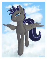 Size: 1050x1300 | Tagged: safe, artist:gracewolf, oc, oc only, oc:crucible, species:pegasus, species:pony, female, looking at you, smiling, smirk, solo