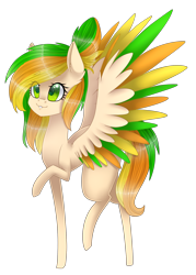 Size: 1198x1670 | Tagged: safe, artist:bonniebatman, oc, oc only, species:pegasus, species:pony, female, mare, raised hoof, simple background, solo, transparent background