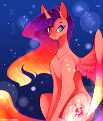 Size: 1261x1487 | Tagged: safe, artist:polkadot-creeper, character:sunset shimmer, character:twilight sparkle, character:twilight sparkle (alicorn), species:alicorn, species:pony, female, fusion, solo