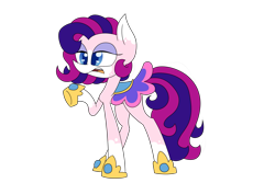 Size: 2743x1828 | Tagged: safe, artist:supercoco142, oc, oc only, parent:pinkie pie, parent:rarity, parents:raripie, species:earth pony, species:pony, female, magical lesbian spawn, mare, offspring, saddle, simple background, solo, tack, transparent background