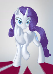 Size: 1123x1556 | Tagged: safe, artist:jaeneth, character:rarity, female, looking at you, raised hoof, solo