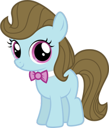 Size: 1693x1991 | Tagged: safe, artist:capt-nemo, character:beauty brass, species:earth pony, species:pony, bow tie, female, filly, foal, simple background, smiling, solo, transparent background