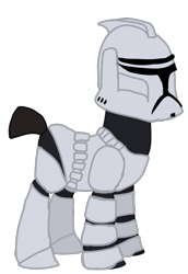 Size: 497x722 | Tagged: safe, artist:ripped-ntripps, species:pony, clone, clone trooper, clone wars, crossover, ponified, simple background, solo, star wars, transparent background