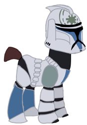 Size: 506x722 | Tagged: safe, artist:ripped-ntripps, species:pony, clone, clone trooper, clone wars, crossover, ponified, simple background, solo, star wars, transparent background