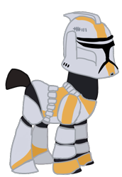 Size: 497x722 | Tagged: safe, artist:ripped-ntripps, species:pony, clone, clone trooper, clone wars, crossover, ponified, simple background, solo, star wars