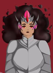 Size: 1280x1772 | Tagged: safe, artist:necro1337, character:king sombra, species:human, humanized, lipstick, queen umbra, rule 63