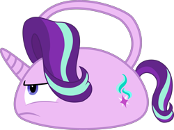 Size: 4021x3013 | Tagged: safe, artist:paganmuffin, character:starlight glimmer, episode:all bottled up, g4, my little pony: friendship is magic, absurd resolution, inanimate tf, object pony, objectification, original species, ponified, simple background, solo, starlight is not amused, teapot, transformation, transparent background, unamused, vector