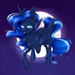 Size: 1024x1024 | Tagged: safe, artist:hollybright, character:princess luna, species:alicorn, species:pony, female, mare, solo