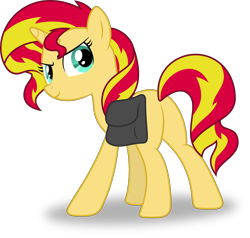 Size: 6886x6548 | Tagged: safe, artist:hourglass-vectors, character:sunset shimmer, species:pony, species:unicorn, ponyscape, equestria girls:equestria girls, g4, my little pony: equestria girls, my little pony:equestria girls, .svg available, absurd resolution, female, inkscape, mare, plot, saddle bag, simple background, solo, transparent background, vector, vector trace