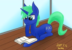 Size: 2048x1445 | Tagged: safe, artist:dash wang, oc, oc only, species:pony, species:unicorn, book, male, math, solo