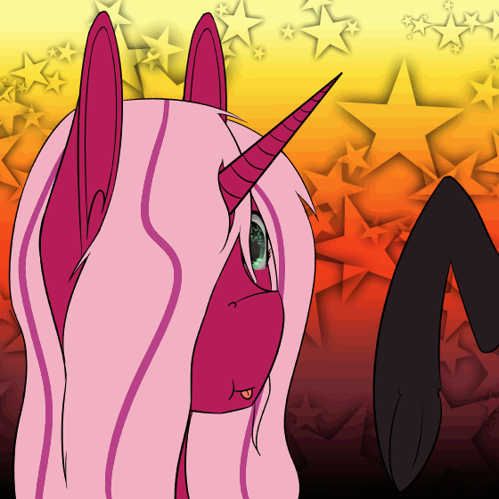 Size: 560x560 | Tagged: safe, artist:acidthead, oc, oc only, oc:pynk hyde, species:pony, animated, boop, gif, pink mane, tongue out